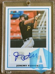2010 Bowman Prospect Autograph #BPA-JF Jeremy Farrell Pirates Rookie